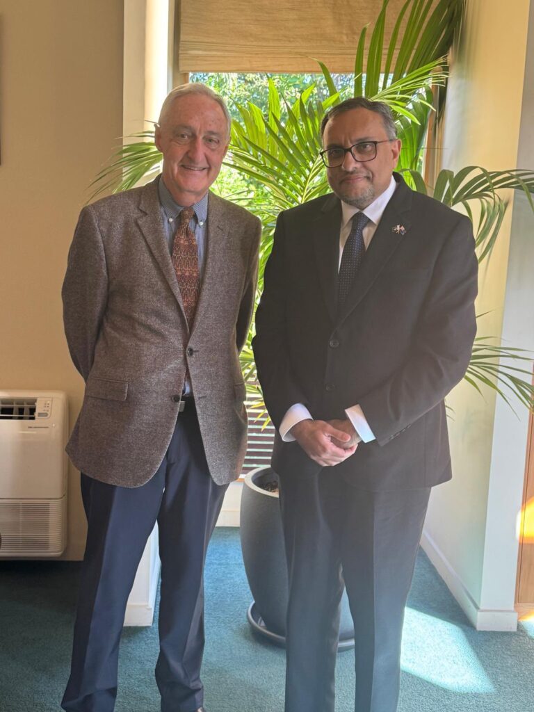 Delighted to receive Chair NZIIA Dr James Kember Pakistan High Commission of Wellington & discuss New Zealand foreign policy