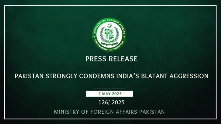 Pakistan Strongly Condemns India’s Blatant Aggression.