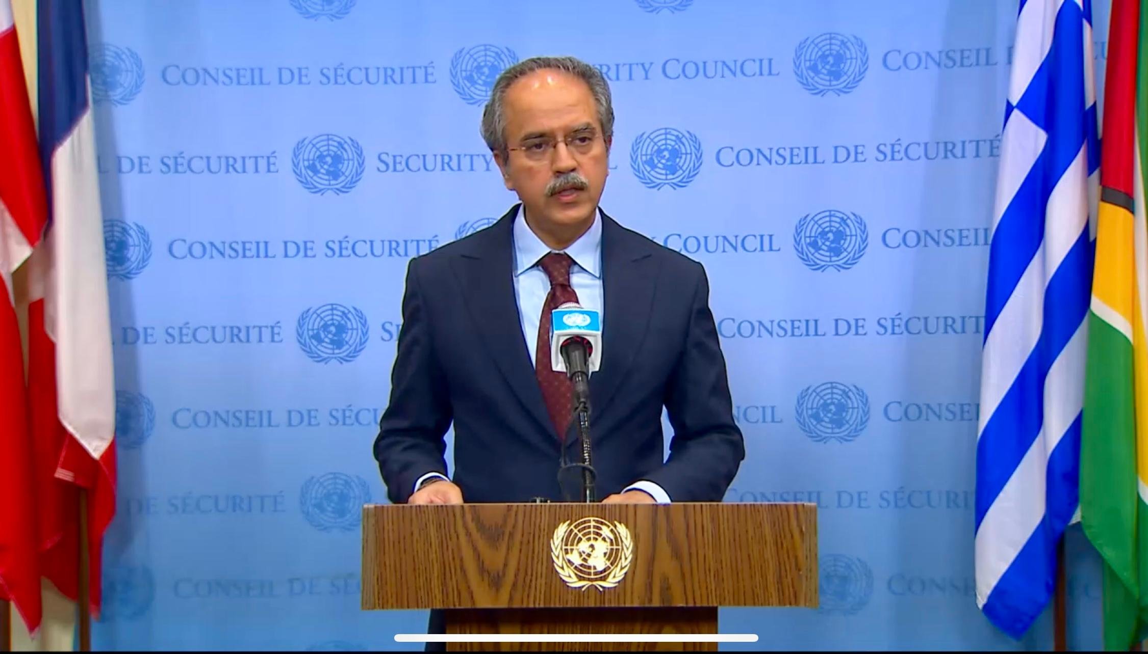 Press Stakeout by Amb. Asim Iftikhar Ahmad, Permanent Representative of ...
