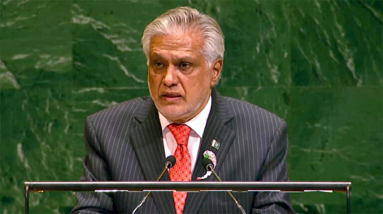 Deputy PM and FM has reaffirmed Pakistan’s unwavering and principled support for Palestinians’ inalienable right to an independent state based on the pre-1967 borders