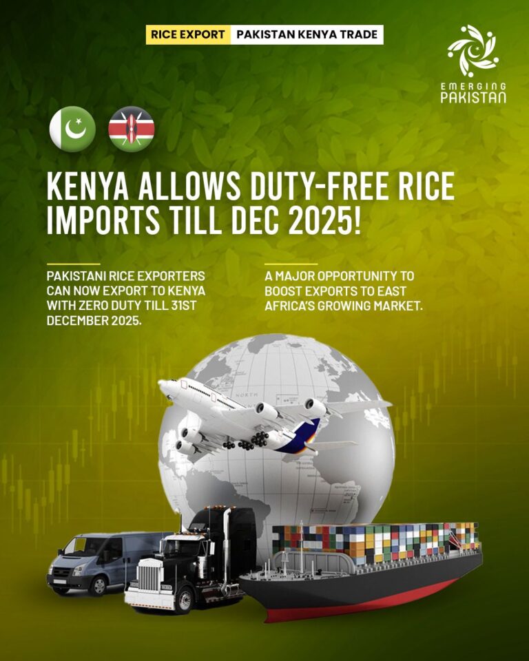 Kenya allows duty-free rice imports from Pakistan till Dec 2025, a major boost for exporters to East Africa’s growing market.