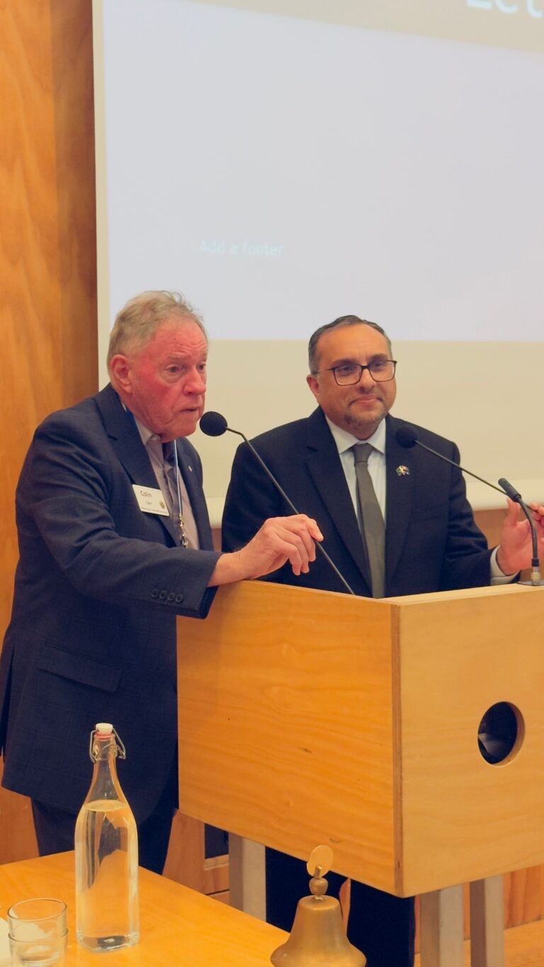 Mr. Colin Carr, President Probus Club Wellington Central sharing his travel to Pakistan